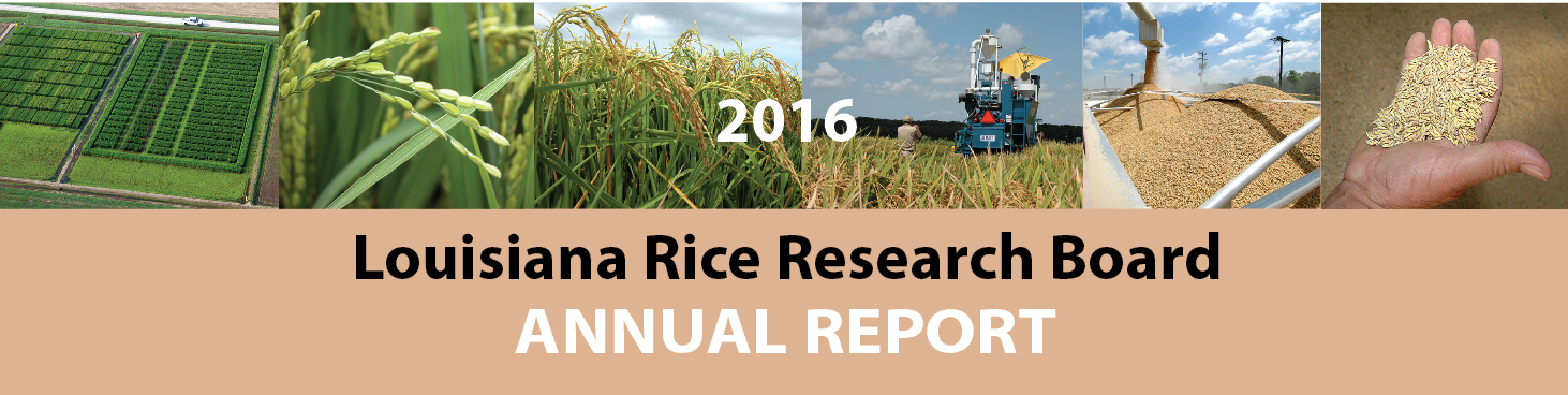 2016 Louisiana Rice Research Board Annual Report